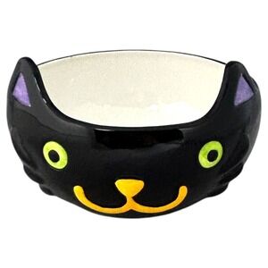 Hallmark‎ Black Cat Candy Dish Bowl Ceramic Halloween Decor